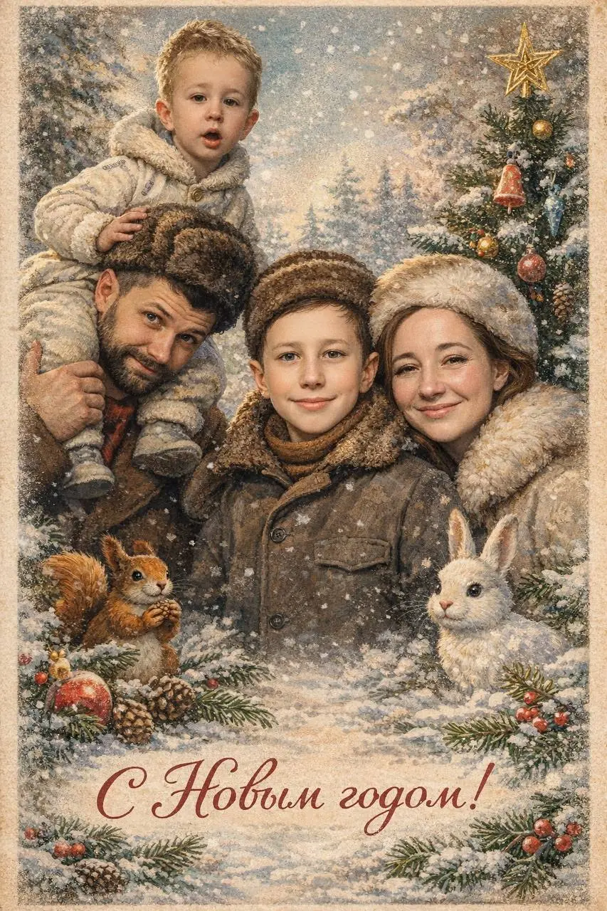 🎄🎁🤩🤩🤩🤩🤩🤩🤩🤩
Как сделать такую новогоднюю открытку - смотрим видео 🤩
Ссылка на бот - @GPT4Telegrambot
ПРОМП:
Винтажная советская новогодняя открытка 1950-х годов, вертикальная ориентация (соотношение ст... | Сетка — социальная сеть от hh.ru