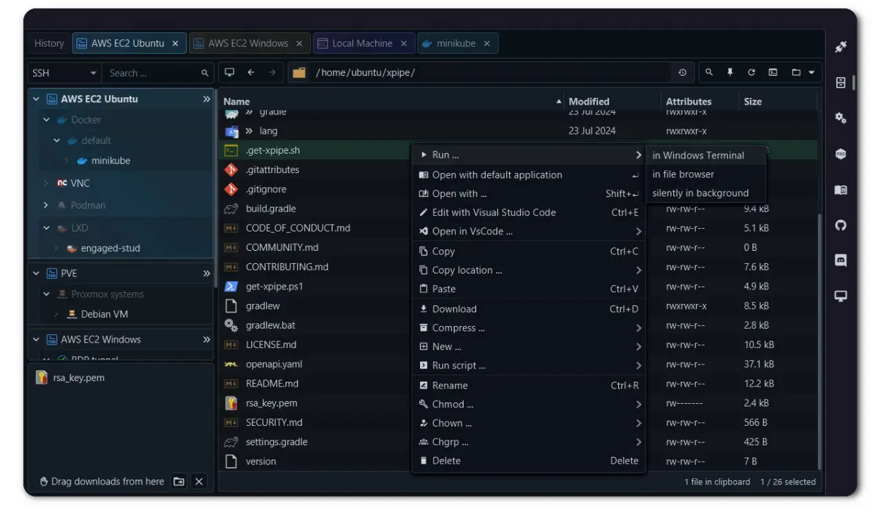 Прислано подписчиком:
https://github.com/xpipe-io/xpipe
Еще один connection hub.
Поддерживает ssh, docker, виртуальные машины и много другое.
Удобный файловый менеджер для удаленным соединений. | Сетка — социальная сеть от hh.ru