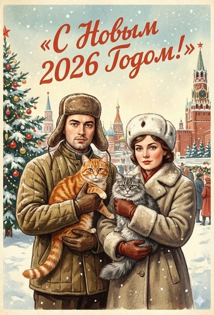 Самое время для новогодней открытки
В соц. сетях вирусится тренд по созданию новогодних советских открыток из ваших фотографий | Сетка — социальная сеть от hh.ru