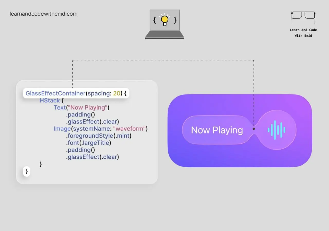 SwiftUI совет
В iOS 26.0+ используйте GlassEffectContainer, чтобы объединять находящиеся рядом glass-вью в одну непрерывную форму Liquid Glass. | Сетка — социальная сеть от hh.ru