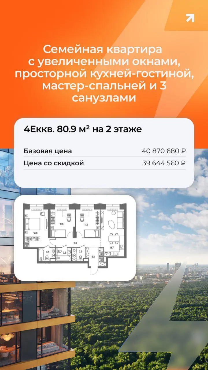 🔥 Выгодные лоты в новом бизнес-классе у парка Сокольники!
Мечтаете о квартире в историческом районе Москвы с видом на парк? Сейчас идеальный момент для выбора лучших планировок по специальной цене!
📍 ... | Сетка — социальная сеть от hh.ru