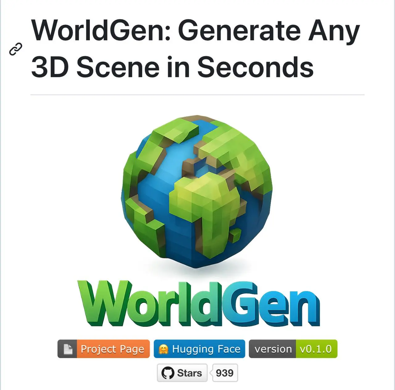 WorldGen
WorldGen — это инструмент для быстрой генерации 3D-сцен на основе текстовых подсказок или изображений, идеально подходящий для создания окружений в играх и виртуальной реальности | Сетка — социальная сеть от hh.ru