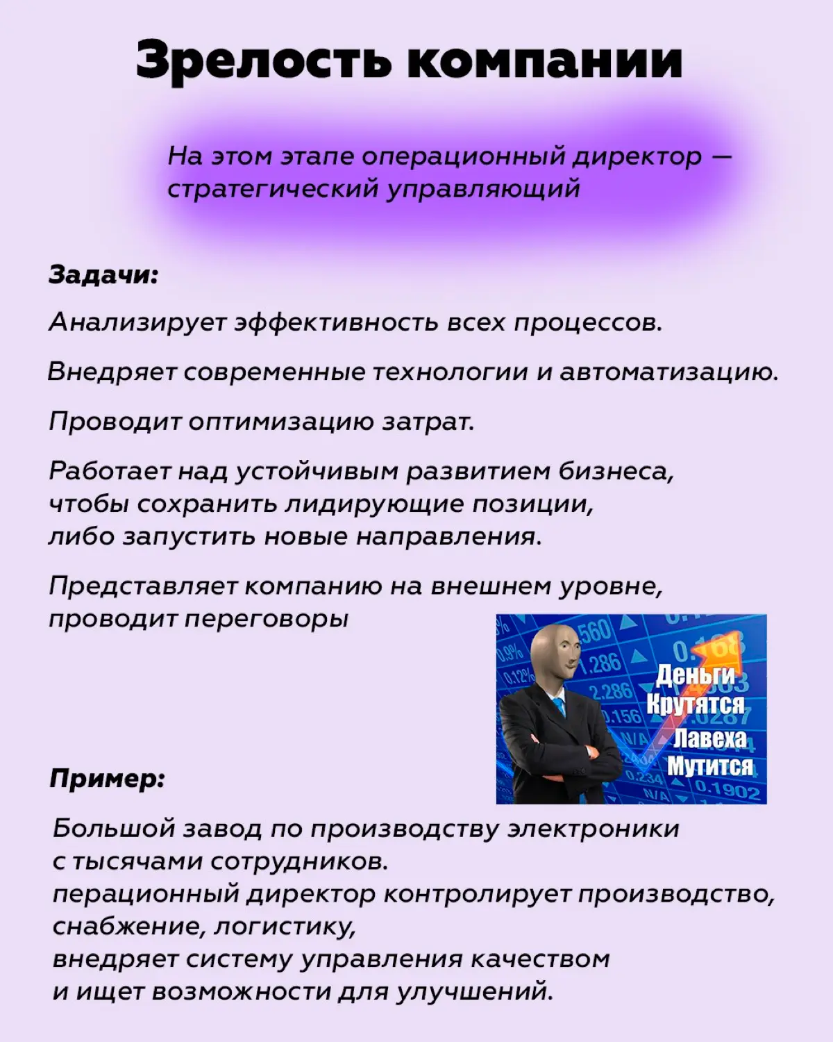 Операционный директор - что это за зверь? | Сетка — социальная сеть от hh.ru