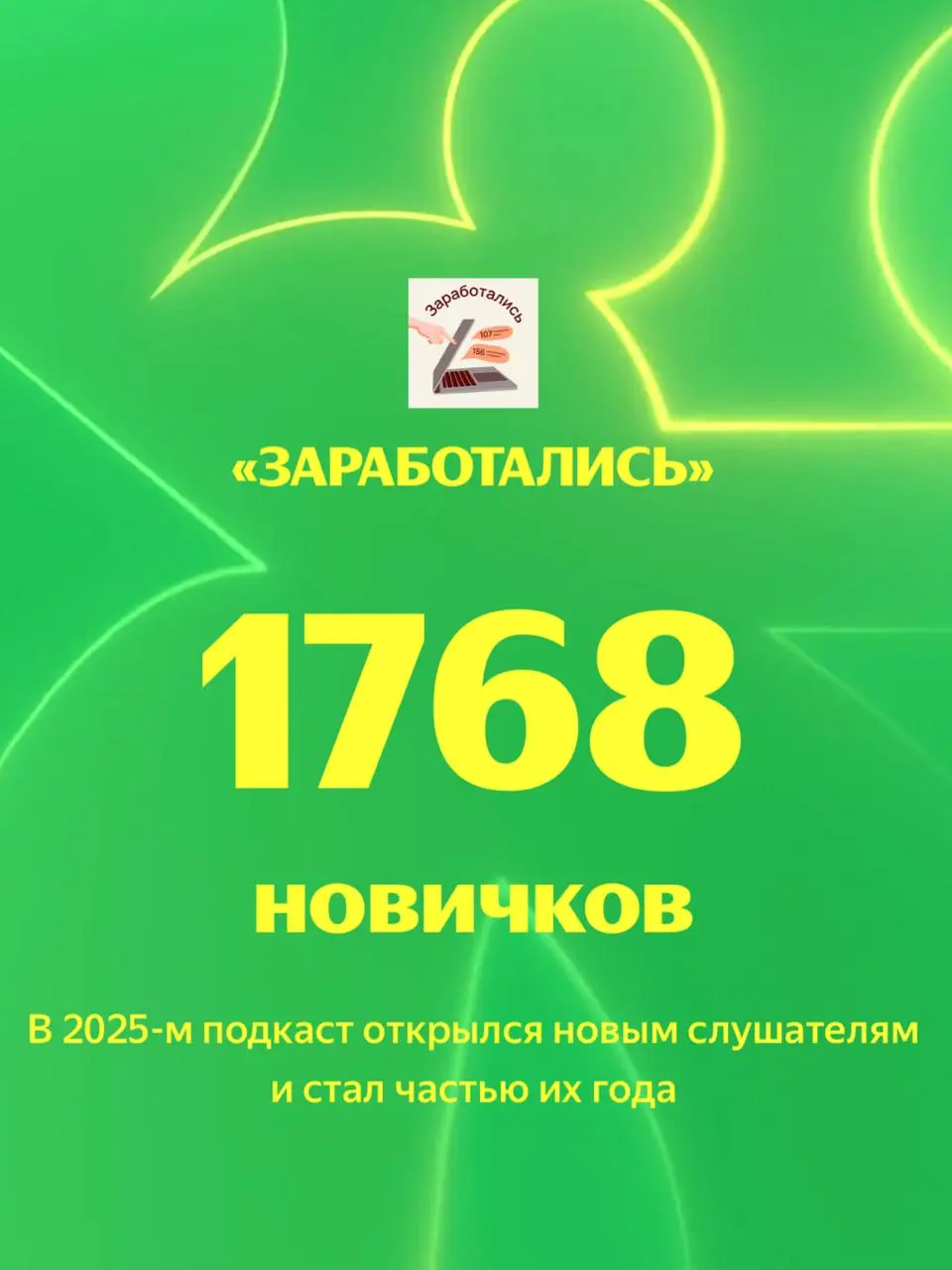 Делимся нашими итогами года с Яндекс Музыки
Спасибо всем, кто присоединился к нам в этом году!
И, конечно, спасибо всем, кто остается с вами с самого начала создания подкаста | Сетка — социальная сеть от hh.ru