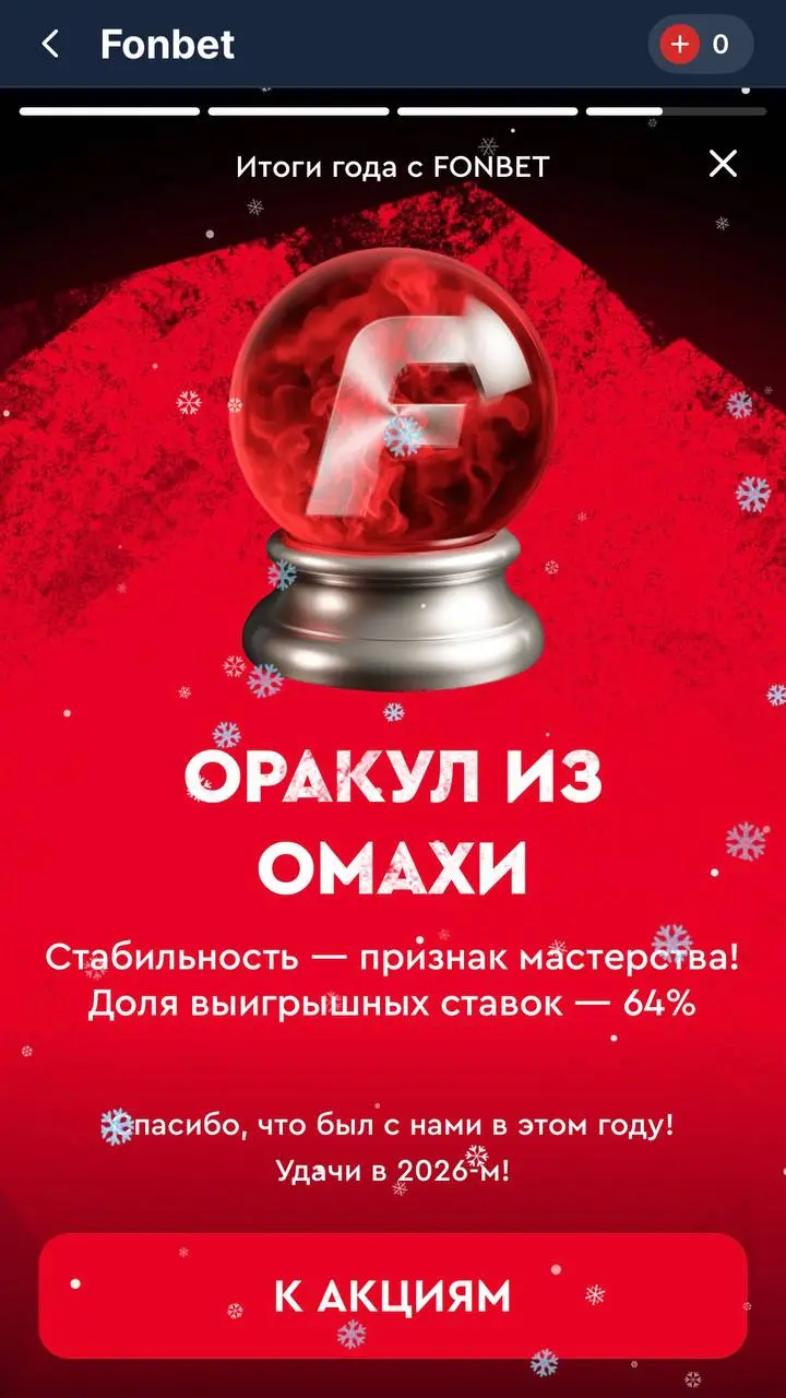 ⚡️ FONBET опубликовал итоги года!
Персональные, для игроков.
На креативах амбассадоры Овечкин, Бурунов и Пирло.
Внутри — цифры по ставкам, выигрышам, кэфам, спорту, датам.
Не так детально, как у PARI | Сетка — социальная сеть от hh.ru