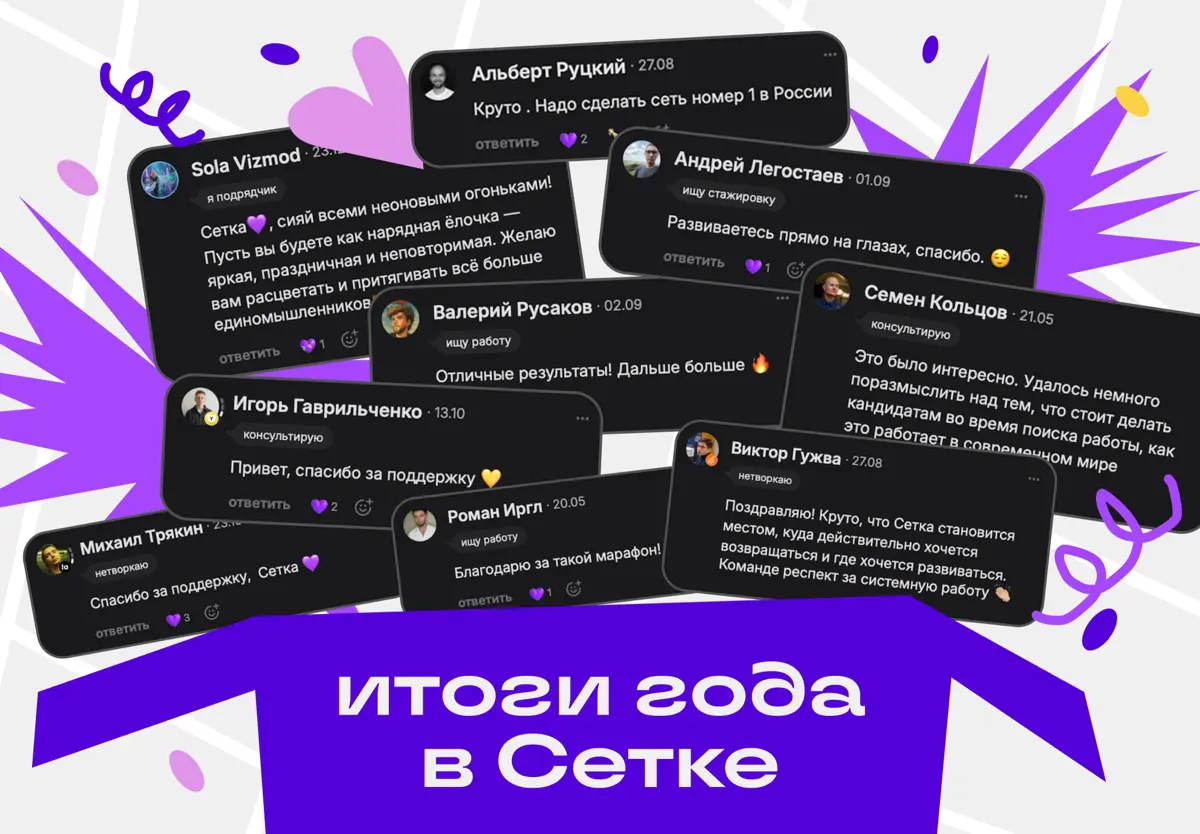 Каким был год в Сетке | Сетка — социальная сеть от hh.ru