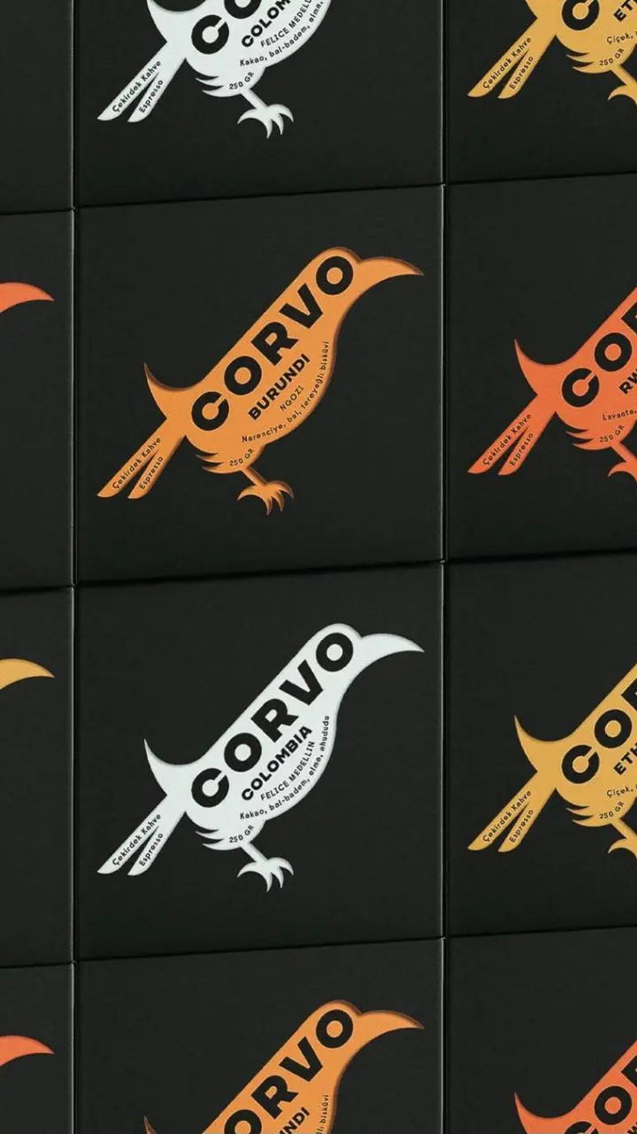 🌟 Нашла креативный и практичный фирменный стиль турецкой кофейни Corvo House в Измире | Сетка — социальная сеть от hh.ru