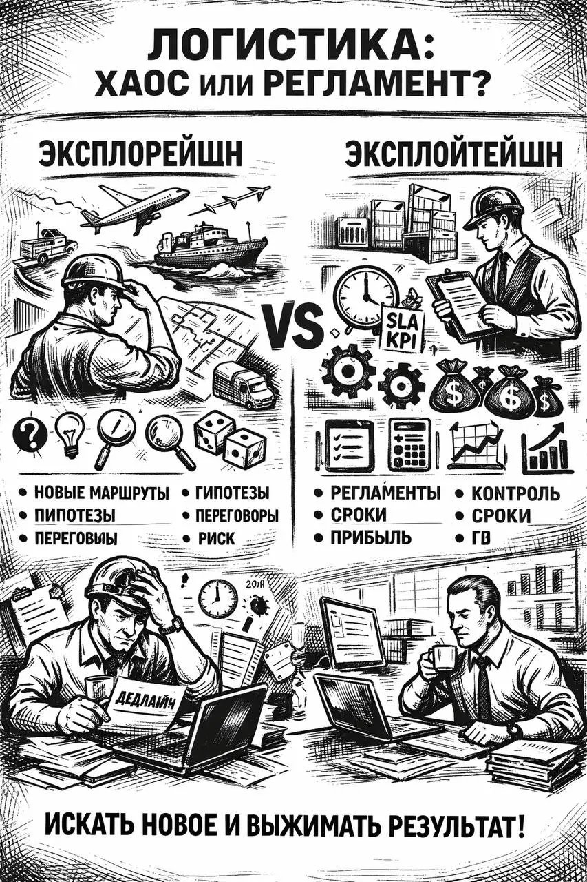 Логистика: хаос И/ИЛИ регламент?
Я тут размышляла про неопределённость — не абстрактную, а ту самую, логистическую:
когда ты вроде руководитель / эксперт / предприниматель, а живёшь между Excel, Whats... | Сетка — социальная сеть от hh.ru