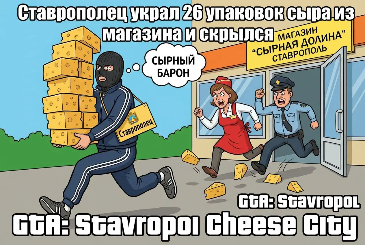Крупная «сырная» кража в Ставрополе
Смелая, но недальновидная кража произошла в одном из магазинов Ставрополя | Сетка — социальная сеть от hh.ru