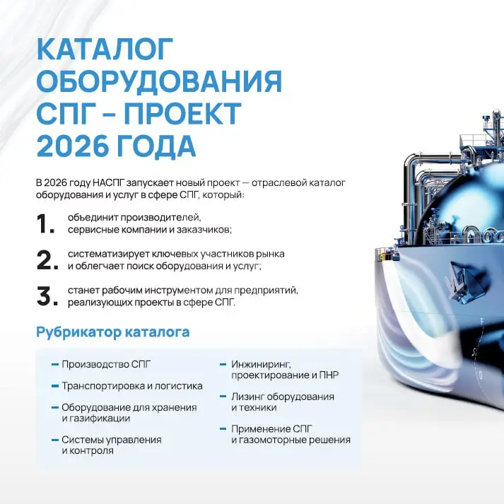 🔹 Структура рынка СПГ в Каталоге оборудования и услуг
Формируя отраслевой Каталог оборудования и услуг СПГ, НАСПГ исходит из логики структуры рынка в целом, а не отдельных технологий или компаний | Сетка — социальная сеть от hh.ru
