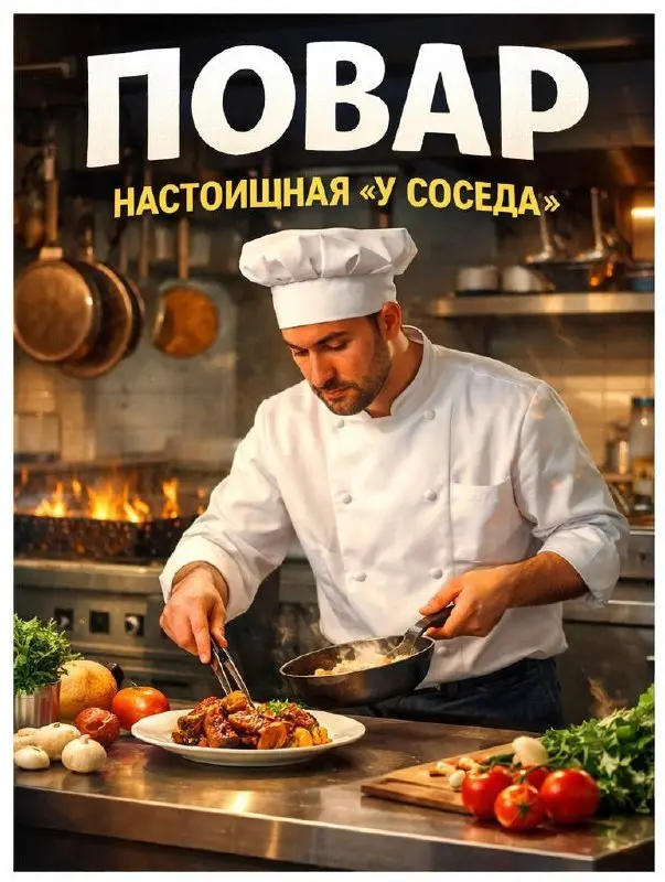 🍸 Повар-универсал
📍 Настоишная «у Соседа»
Варшавское шоссе, 150Б. Метро Академика Янгеля. ТЦ GREMM.
🍽 Что нужно
• Опыт от 5 лет.
• Кухня. Русская и европейская.
• Умение работать на всех позициях | Сетка — социальная сеть от hh.ru