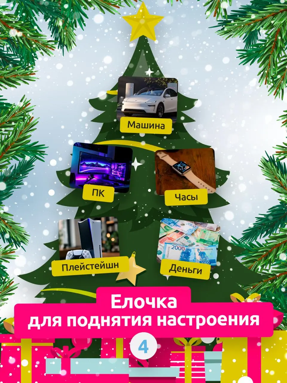 Представьте, что елка стала вашим виш-листом... Что бы вы на нее повесили?
Собрали несколько вариантов — таких желанных и даже необходимых на данный момент | Сетка — социальная сеть от hh.ru