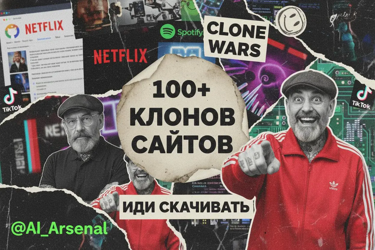 😱 Я ЗАПУСТИЛ КЛОН TIKTOK У СЕБЯ НА НОУТБУКЕ И ТЕПЕРЬ У МЕНЯ 10 МИЛЛИОНОВ ПОДПИСЧИКОВ (в параллельной вселенной)
Серьёзно: 100+ точных клонов Netflix, Spotify, Airbnb, YouTube, WhatsApp, Amazon — всё с... | Сетка — социальная сеть от hh.ru