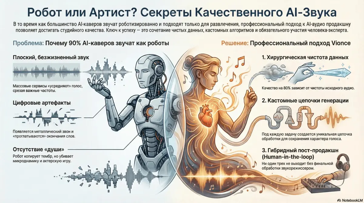 Почему 90% AI-каверов — мусор, а наши покупают лейблы. | Сетка — социальная сеть от hh.ru