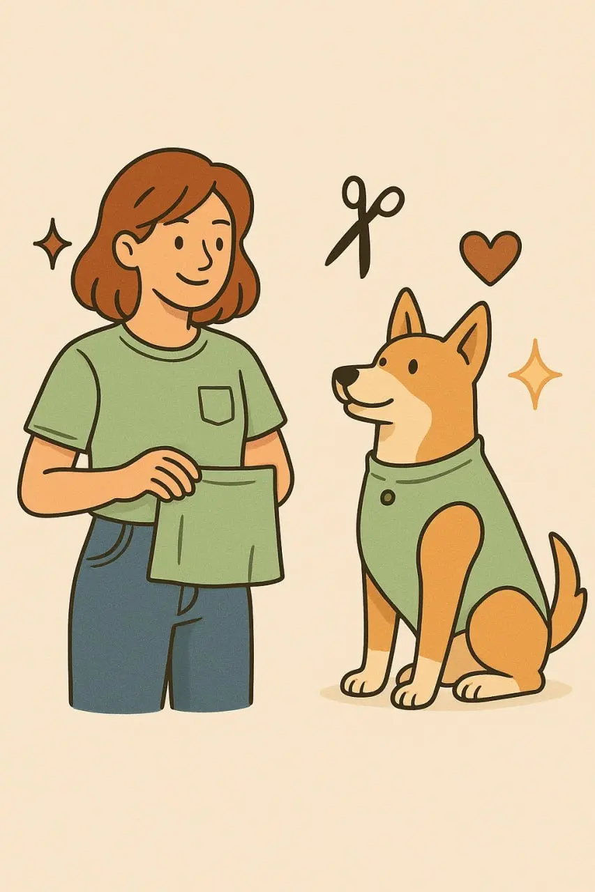 Мода с историей из вашего гардероба! 👚✨🐕
Когда ваша старая футболка становится модным трендом для питомца! 💫🐾
Друзья, а вот и самый креативный тренд — апсайклинг с душой! 💖✂️ Речь не просто о перешиве... | Сетка — социальная сеть от hh.ru