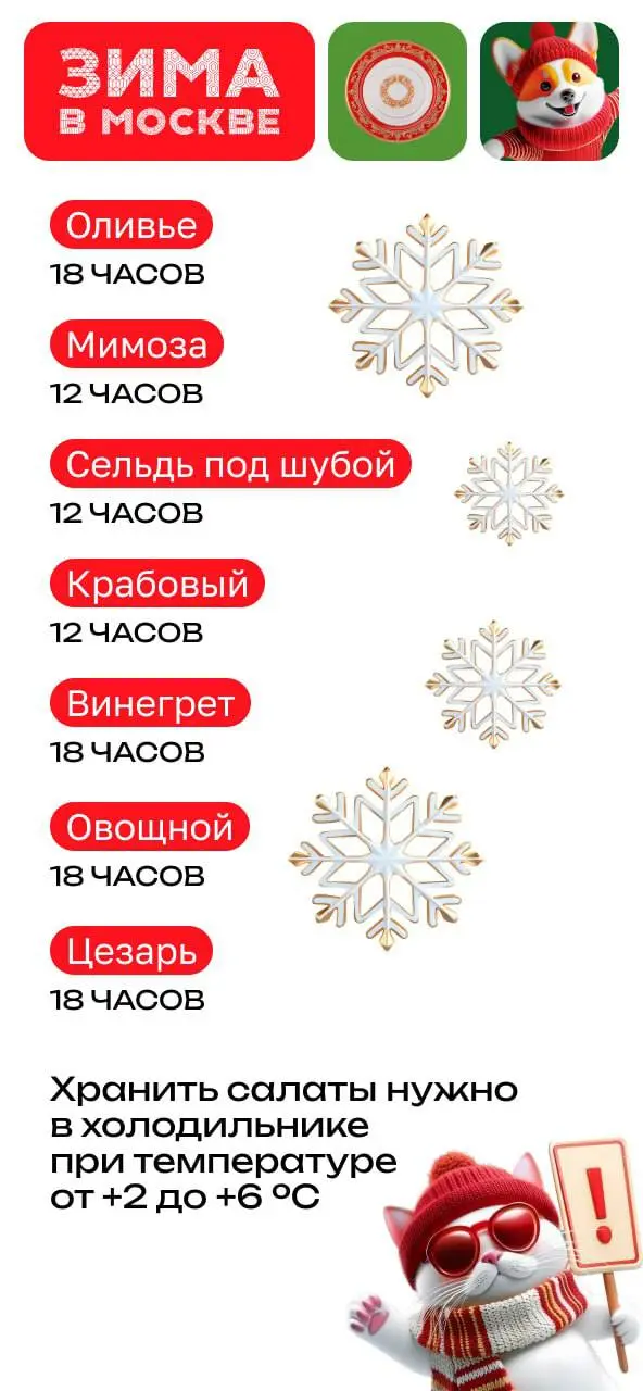 1 января салатики на завтрак, обед и ужин😅
Не забывайте про сроки хранения🥗
📲Подпишитесь на Вдвижении
#бесплатно
В этом посте были ссылки, но мы их удалили по правилам Сетки | Сетка — социальная сеть от hh.ru