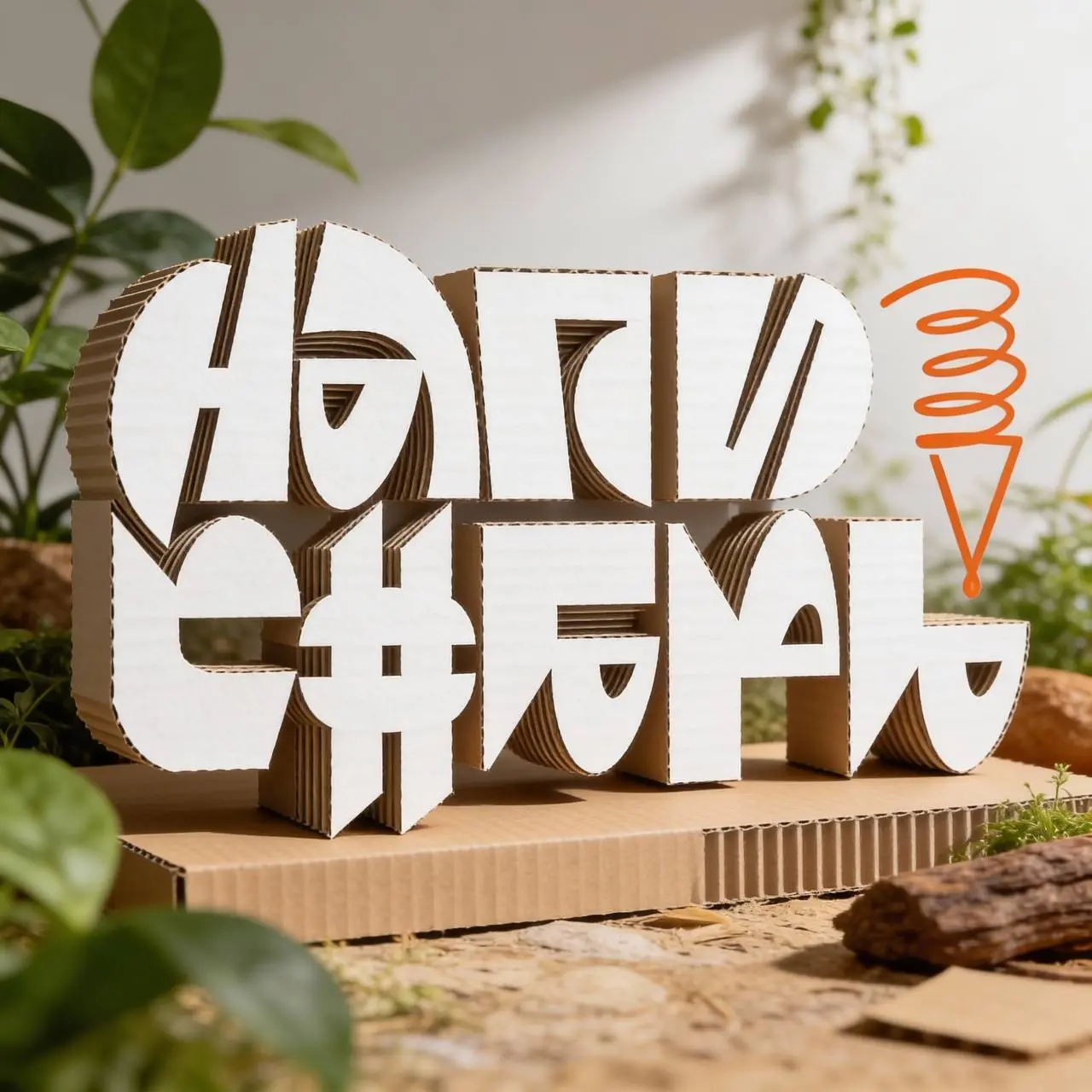 Смотрите какой хендмейд можно сделать с помощью утопии
Вот промт
Make the reference letters 3D from recycled cardboard layers, soft daylight, eco-friendly vibe, studio background with plants and natur... | Сетка — социальная сеть от hh.ru