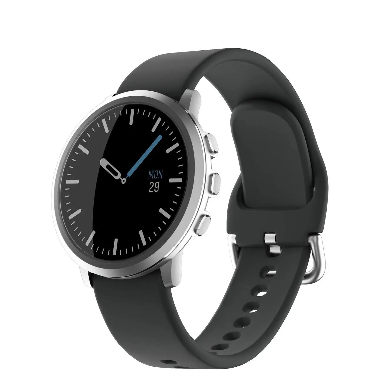 Pebble Round 2
Корпус: Толщина корпуса составляет всего 7.5 мм, а вес — 28 грамм. На данный момент это одни из самых легких и тонких смарт-часов на рынке | Сетка — социальная сеть от hh.ru