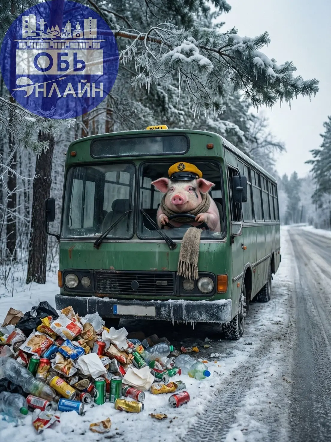 ↗ На ул. Муромской,на стихийно образованной парковке для автобусов, начинается стихийно образованная свалка, или водитель во время ожидания думает что украшает окрестности города | Сетка — социальная сеть от hh.ru