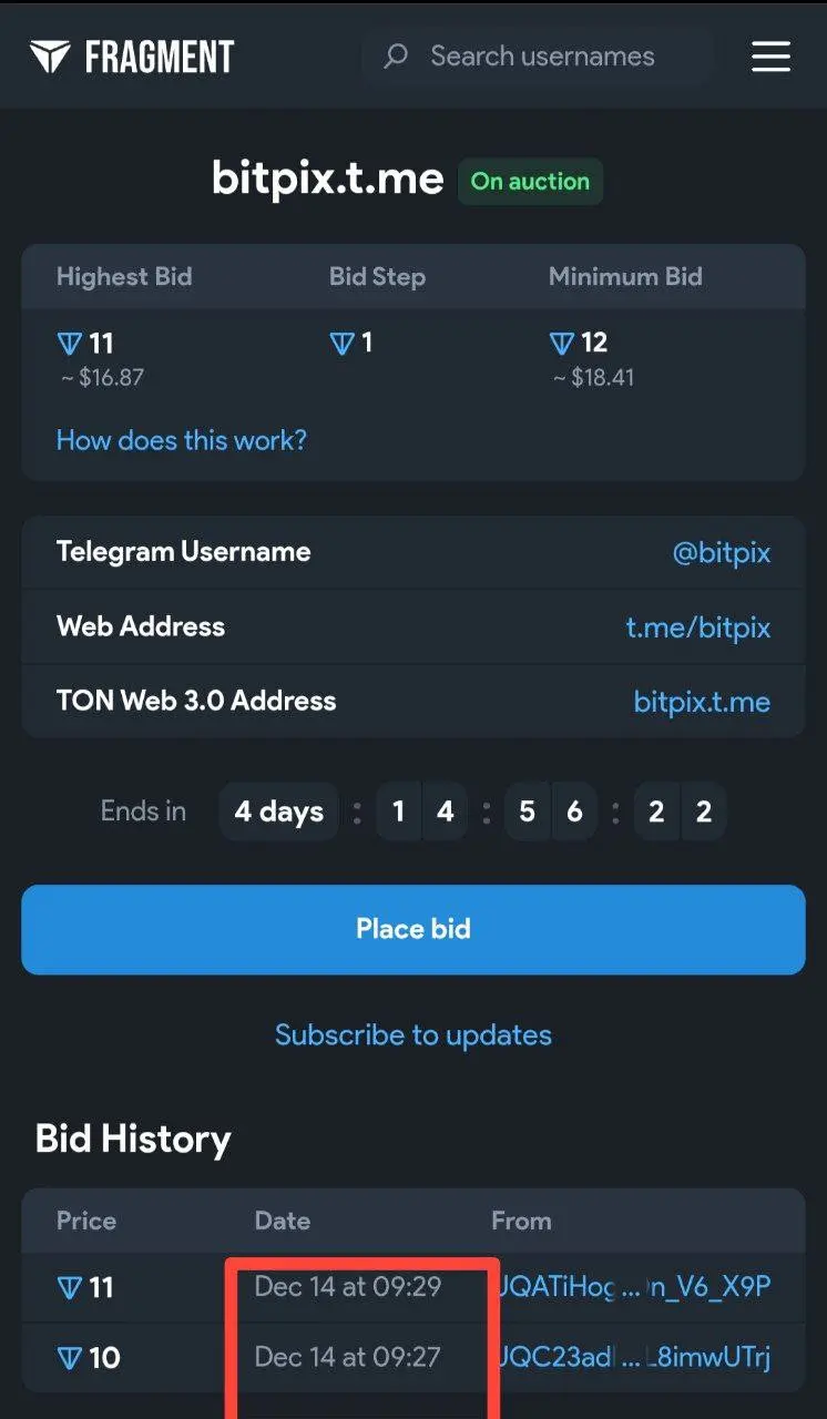 Опыт изучения механики торговли usernames tg на Fragment | Сетка — социальная сеть от hh.ru