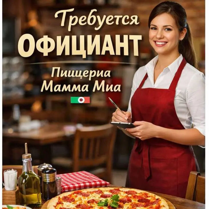 ОФИЦИАНТ
От 80 000₽
Пиццерия «Мамма мия»
• Балашиха
• Гостиничный бизнес
Jober - удобный mini app с быстрым доступом к вакансиям | Сетка — социальная сеть от hh.ru