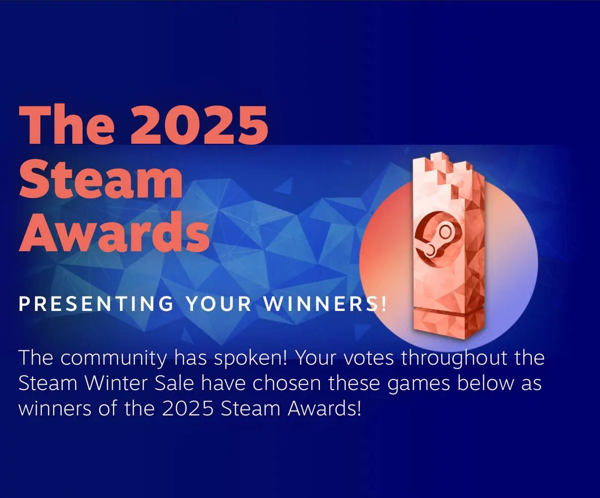 Valve подвела итоги премии The Steam Awards 2025.
Игра года — Hollow Knight: Silksong.
Игра года в виртуальной реальности — The Midnight Walk.
Любимое дитя — Baldur's Gate 3 | Сетка — социальная сеть от hh.ru
