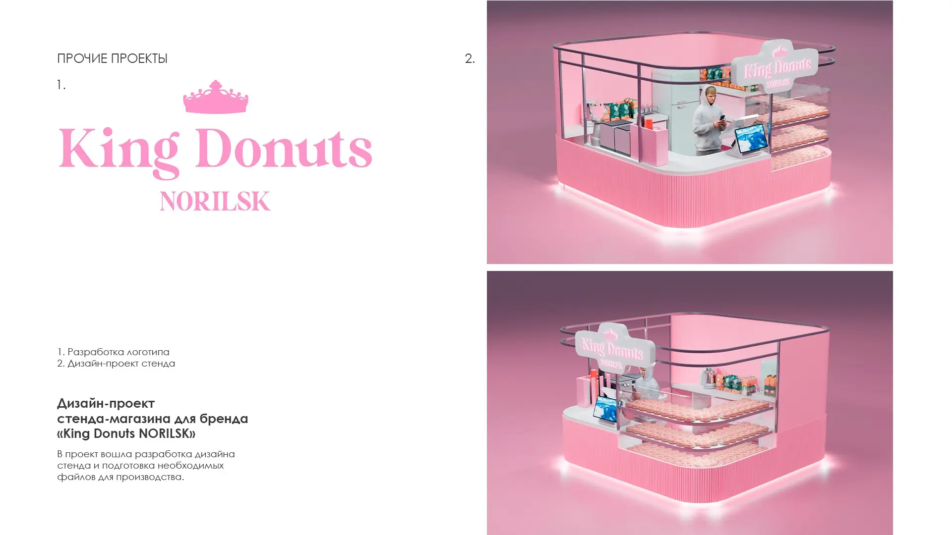 Дизайн-проект стенда для компании «King Donuts NORILSK» | Сетка — социальная сеть от hh.ru