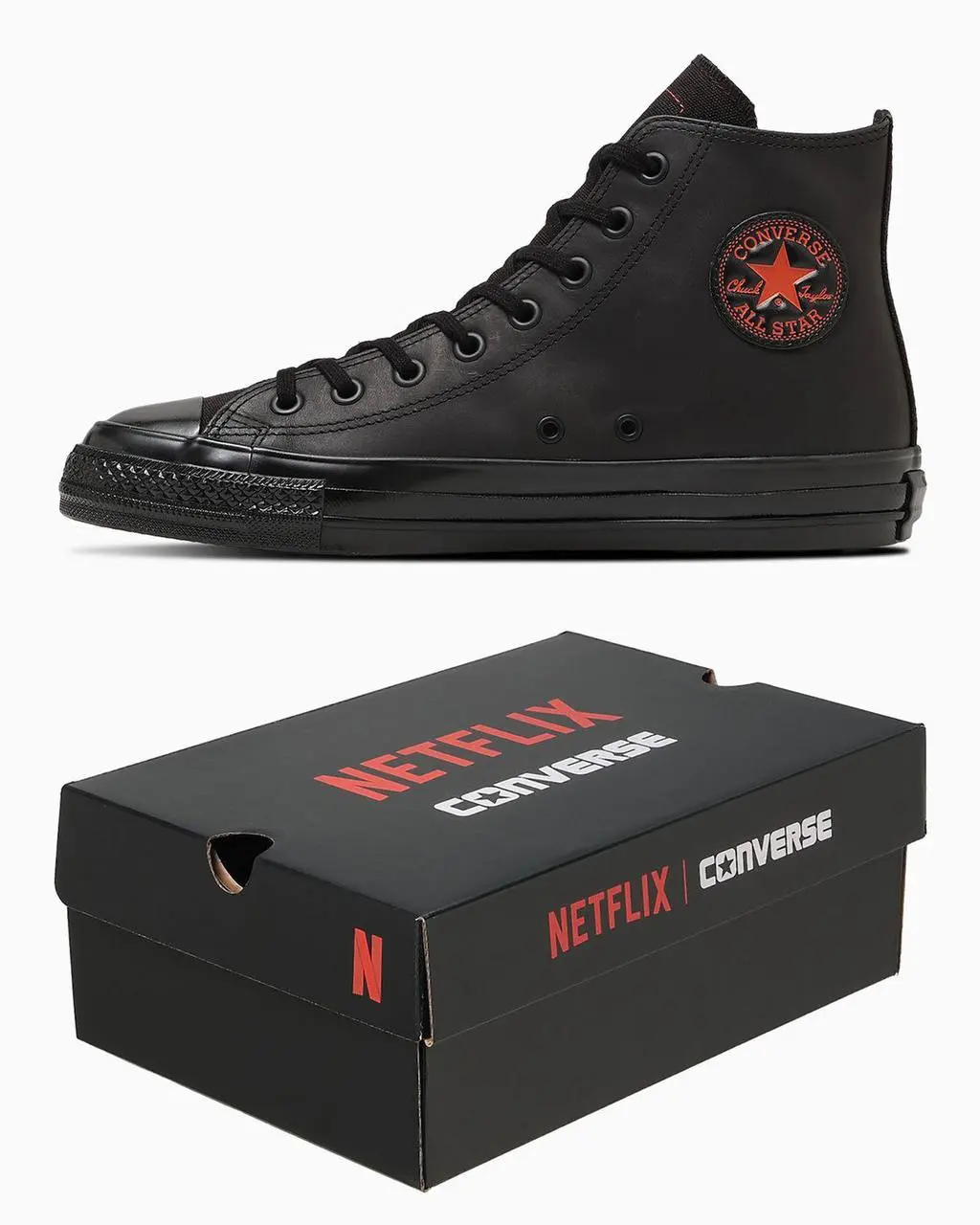 Прикол, Converse заколлабился с Netflix в Японии и дропнул высокие черные кеды с эмблемой стриминга. Релиз намечен на 23 января, а стоить они будут 140 долларов (11,3 тысяч рублей) | Сетка — социальная сеть от hh.ru