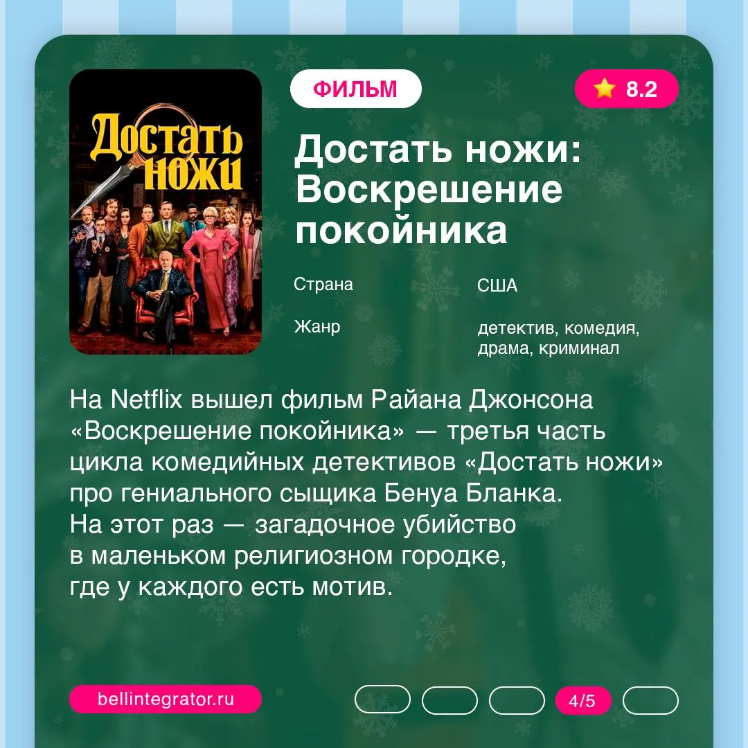 Ну что, включаем кино? 👀
Новогодние праздники — редкий момент, когда наконец появляется время посмотреть  то, что откладывали весь год | Сетка — социальная сеть от hh.ru