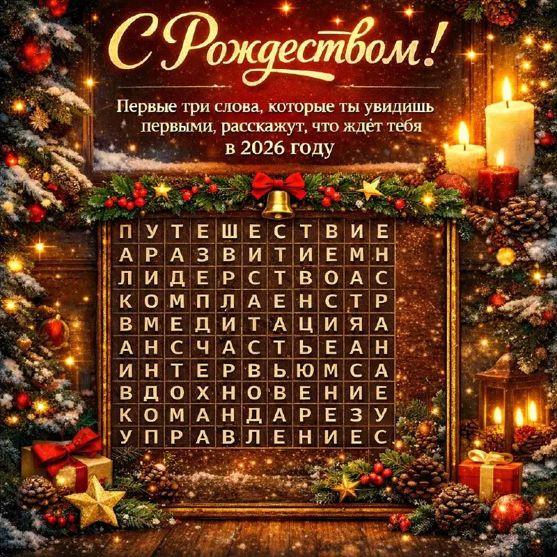 🎄 С Рождеством! 🎄
Ожидание чуда, время большой надежды, тепла и доброты. Кажется, сама природа, весь воздух пропитан волшебством✨
Давайте быть чуточку добрее, терпимее и участливее друг к другу | Сетка — социальная сеть от hh.ru