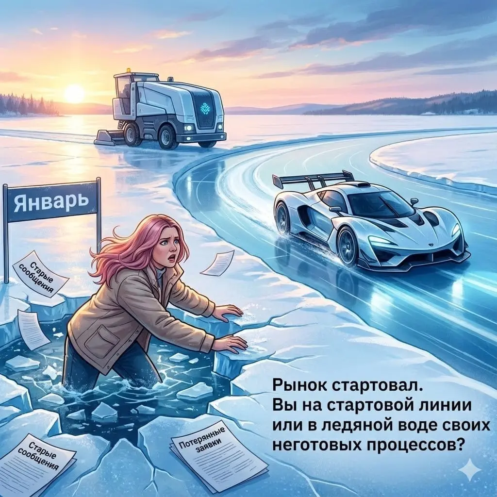 🚀 Рынок стартовал без вас
Январь начинается с цифр
только у тех,
у кого процессы не зависят от человека.
Остальные называют первые недели
«раскачкой» | Сетка — социальная сеть от hh.ru