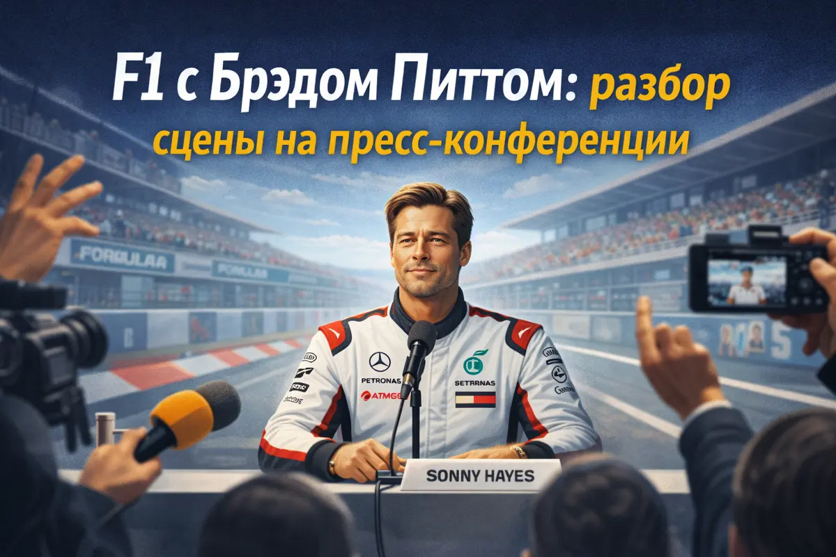 F1 с Бред Питтом: разбор сцены на пресс-конференции | Сетка — социальная сеть от hh.ru