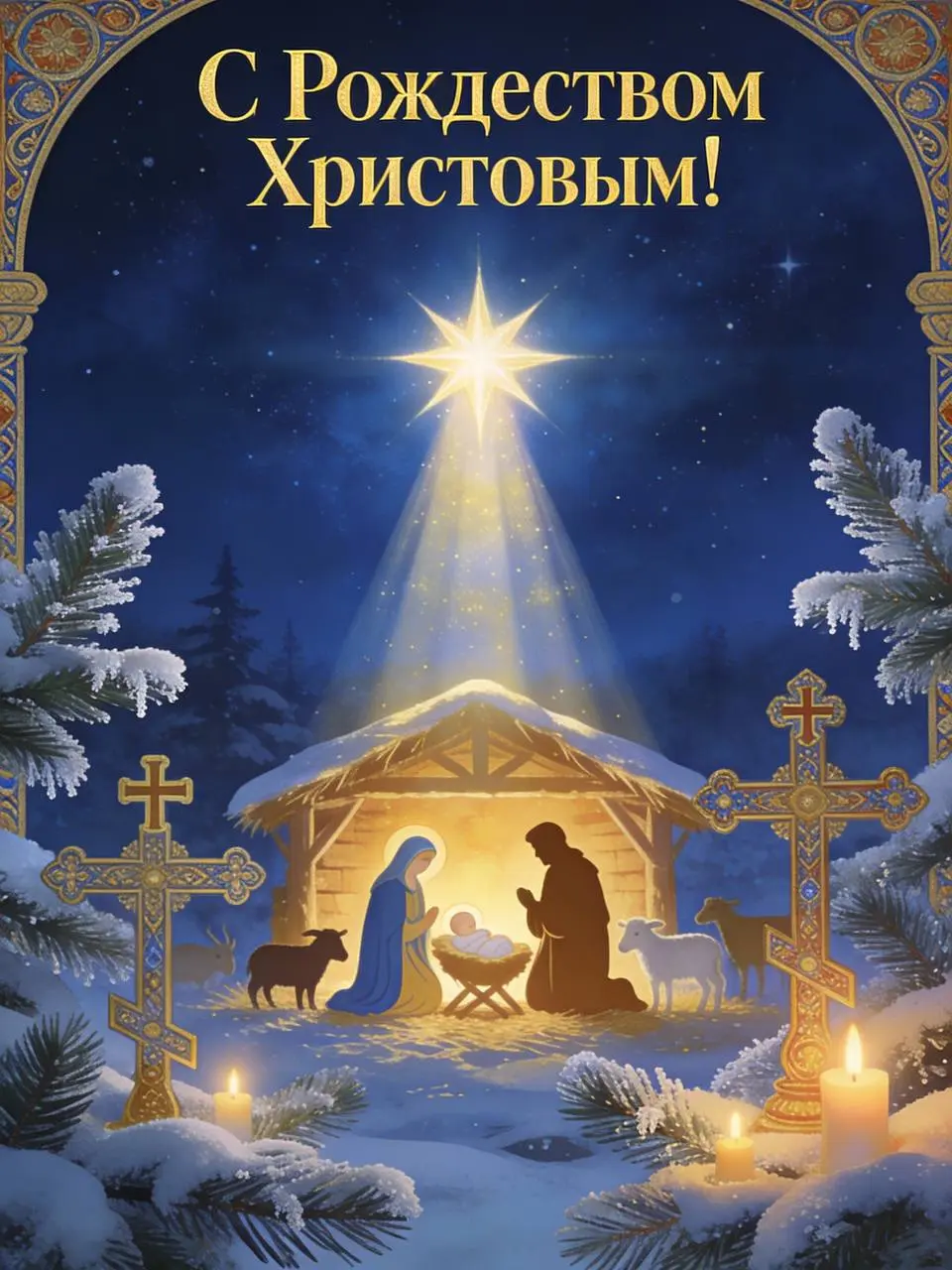РОЖДЕСТВО 🎄
Снег блестит, мороз трещит,
Где-то печь в избе гудит.
Ждём когда стемнеет нынче,
сердце радостно щемит.
Вот звезда взошла с востока,
как предсказано пророком | Сетка — социальная сеть от hh.ru