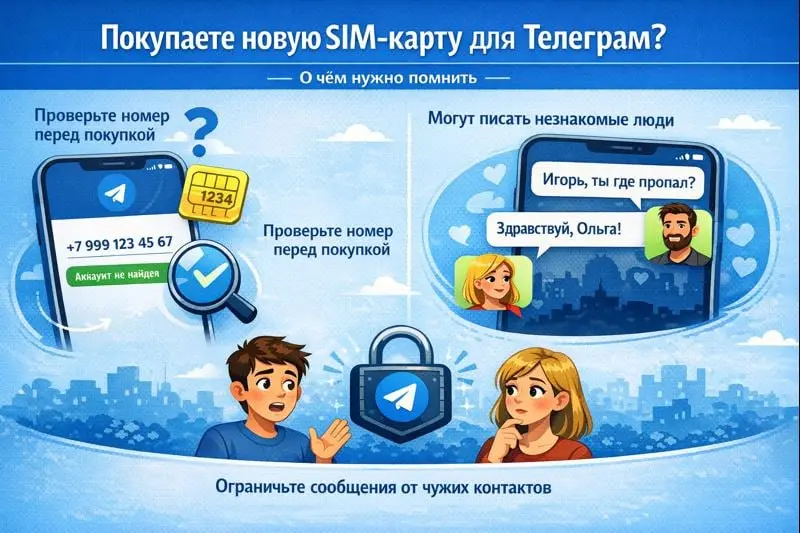 О чём важно помнить при покупке новой сим-карты для телеграм
Если у вас есть возможность выбрать номер, лучше сразу убедиться, что он «чистый» | Сетка — социальная сеть от hh.ru