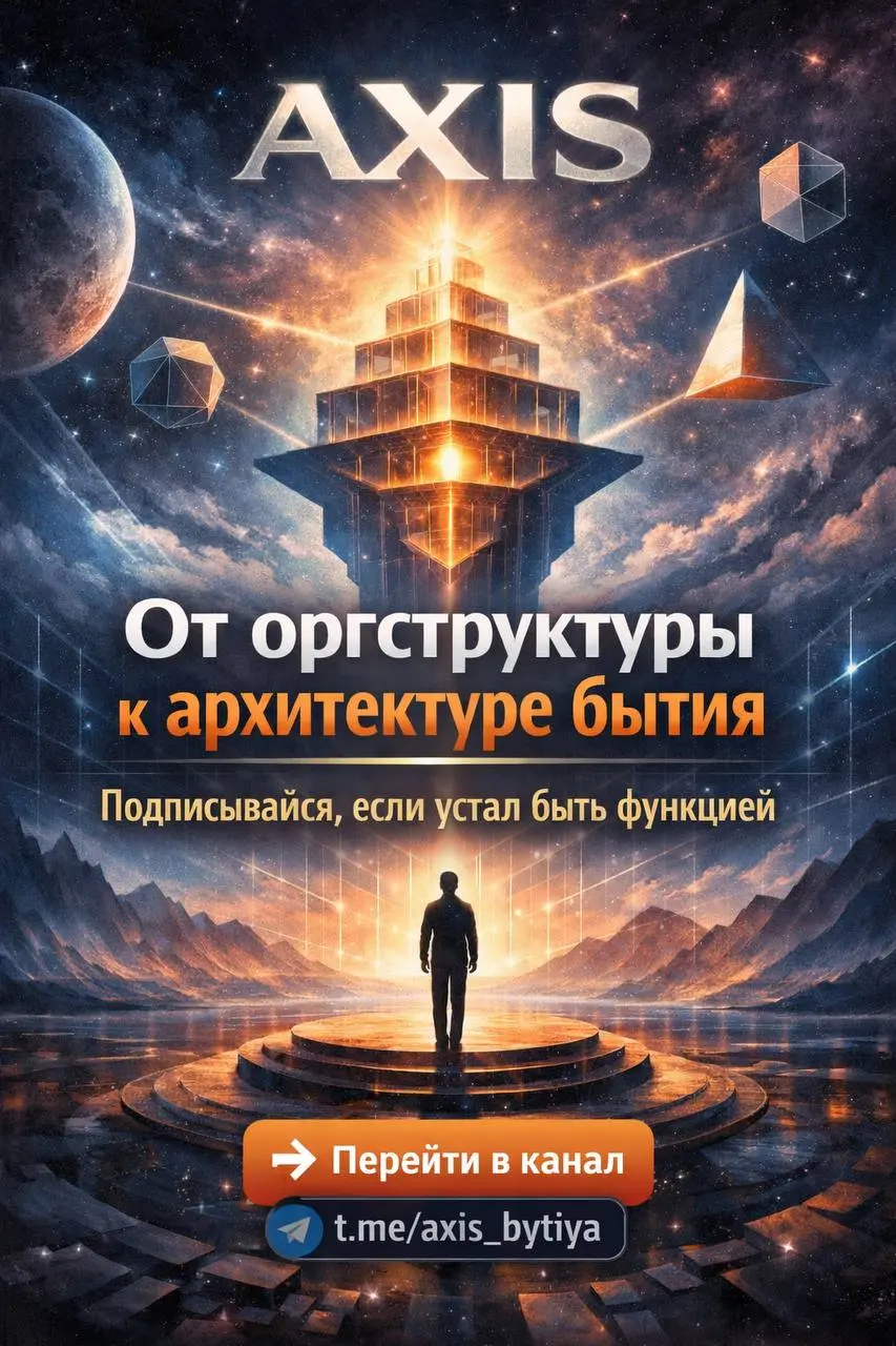 🌌 AXIS: Рождение архитектуры бытия
В реальном времени здесь формируется скелет книги AXIS — новая парадигма организационного существования.
Стань свидетелем: от каркаса к смыслу | Сетка — социальная сеть от hh.ru