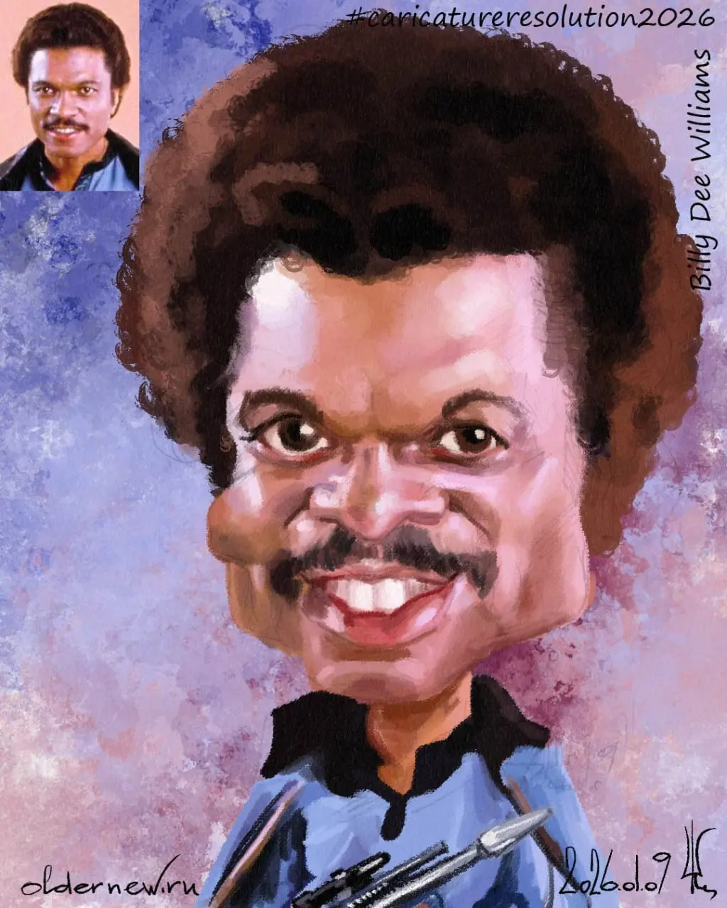 09 Billy Dee Williams
Ежегодный январский вызов Международной ассоциации карикатуристов (ISCA)
#caricatureresolution2026 #crBillyDeeWilliams | Сетка — социальная сеть от hh.ru