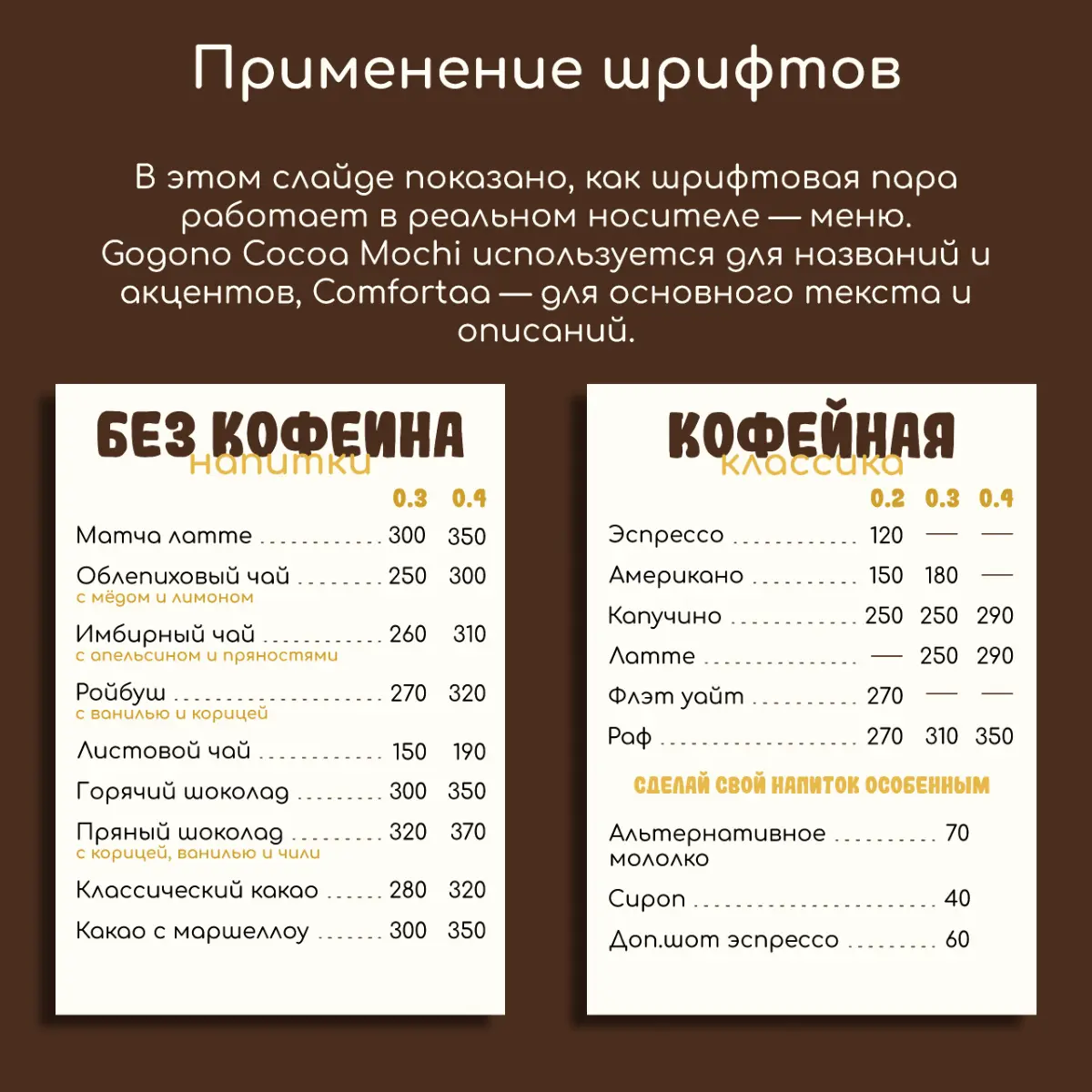 Работа над концептом: айдентика для "Лофт кофе". Часть 2 | Сетка — социальная сеть от hh.ru