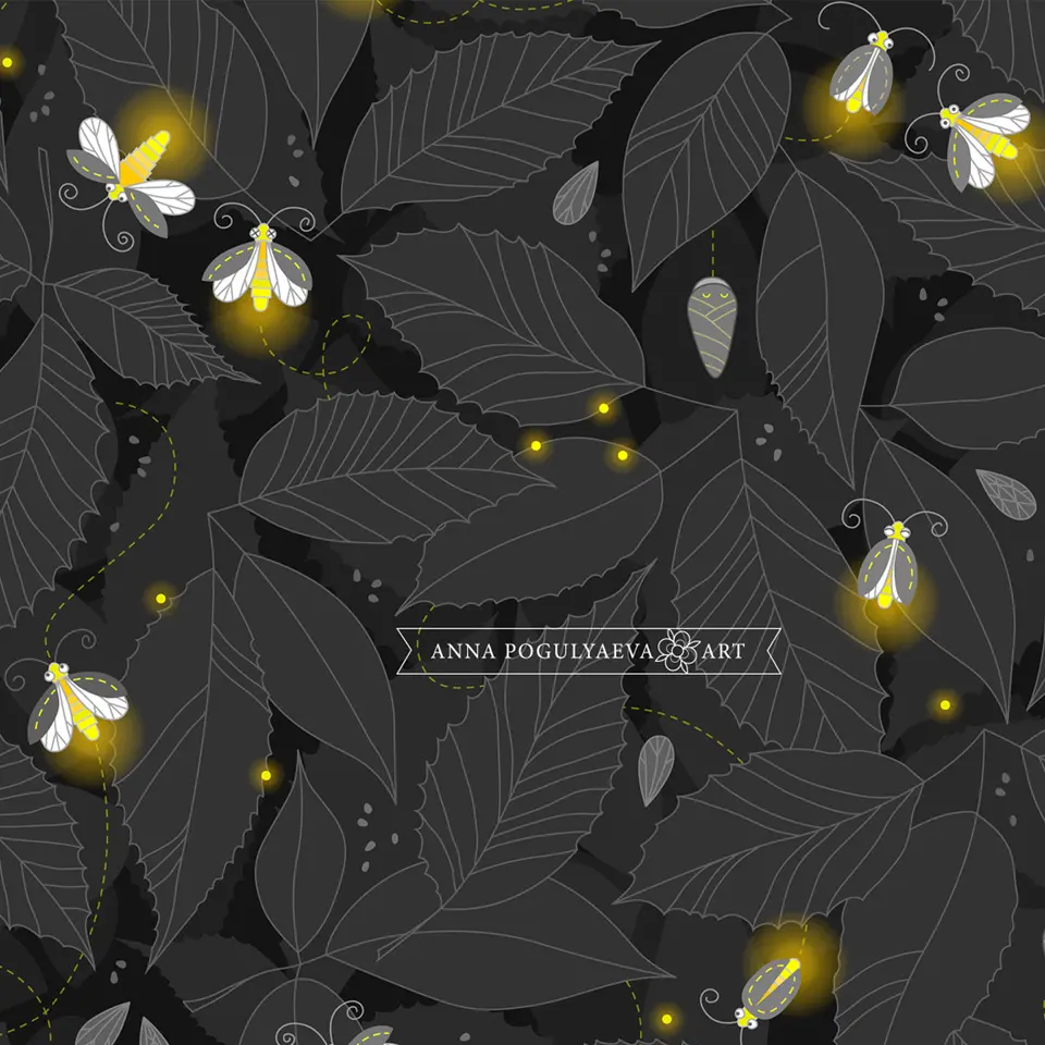 Мой принт "Светлячки в ночном лесу" на рюкзаке | Сетка — социальная сеть от hh.ru