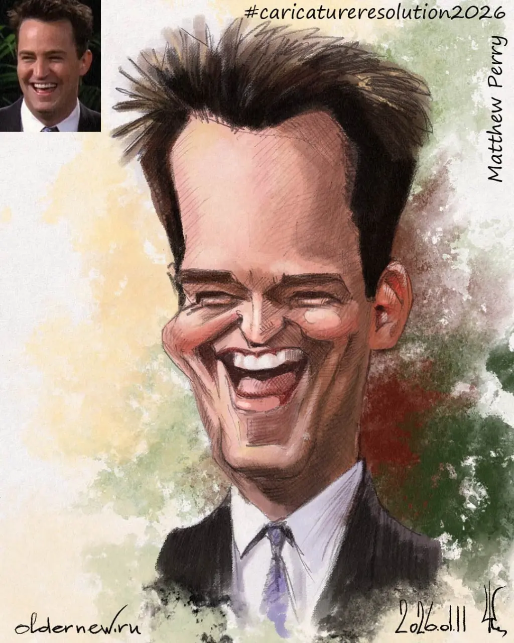 11 Matthew Perry
Ежегодный январский вызов Международной ассоциации карикатуристов (ISCA)
#caricatureresolution2026 #crMatthewPerry | Сетка — социальная сеть от hh.ru