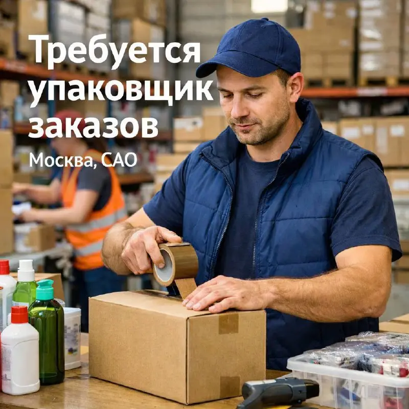УПАКОВЩИК ЗАКАЗОВ
От 450₽/ч
Склад бытовой химии
• Москва, САО
• Упаковка и фасовка
Jober - удобный mini app с быстрым доступом к вакансиям» | Сетка — социальная сеть от hh.ru