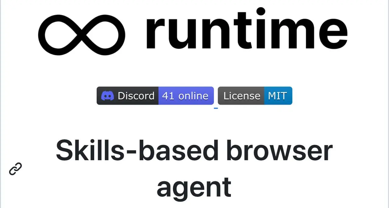 Runtime
Runtime это браузерный ИИ агент, который ориентирован на создание быстрого взаимодействия с офисными инструментами и вебом без необходимости установки отдельного ИИ браузера | Сетка — социальная сеть от hh.ru