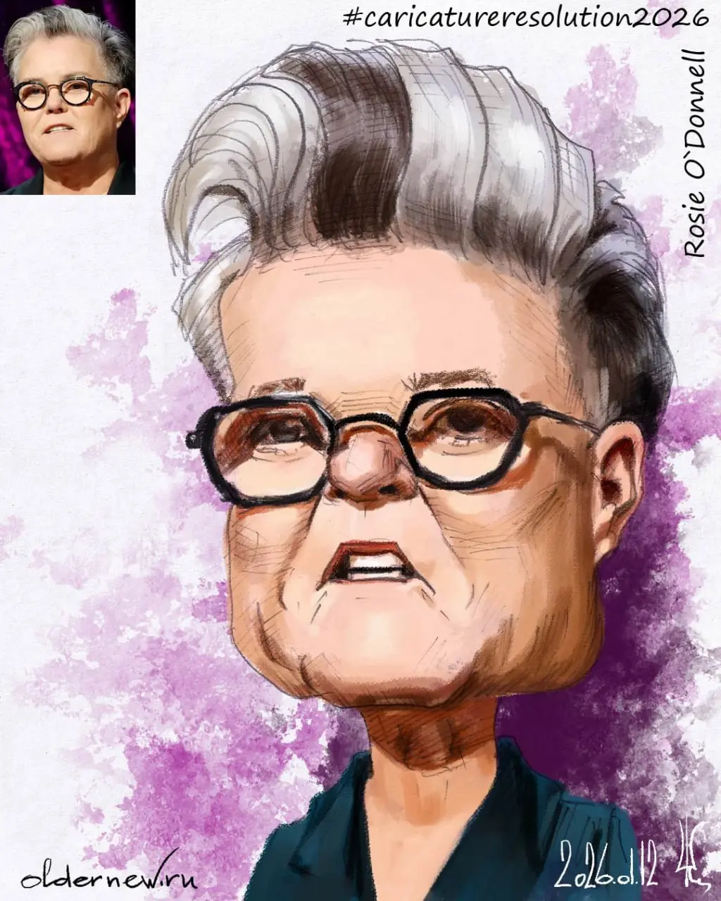 12 Rosie ODonnell
Ежегодный январский вызов Международной ассоциации карикатуристов (ISCA)
#caricatureresolution2026 #crRosieODonnell | Сетка — социальная сеть от hh.ru