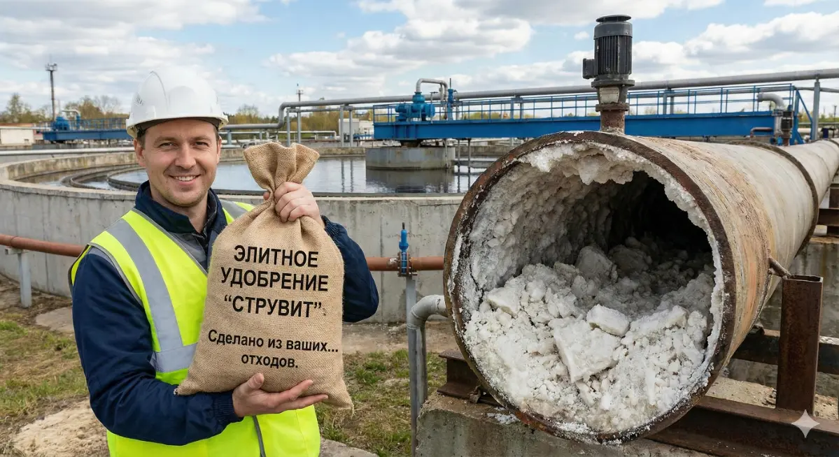 Извлечение фосфора в виде струвита из сточной воды | Сетка — социальная сеть от hh.ru