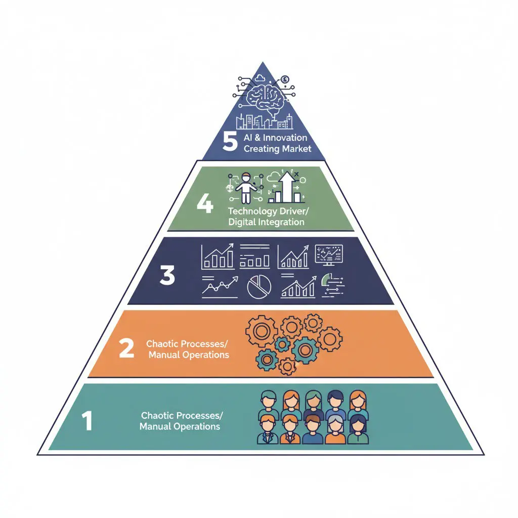 5 уровней цифровой зрелости бизнеса | Сетка — социальная сеть от hh.ru