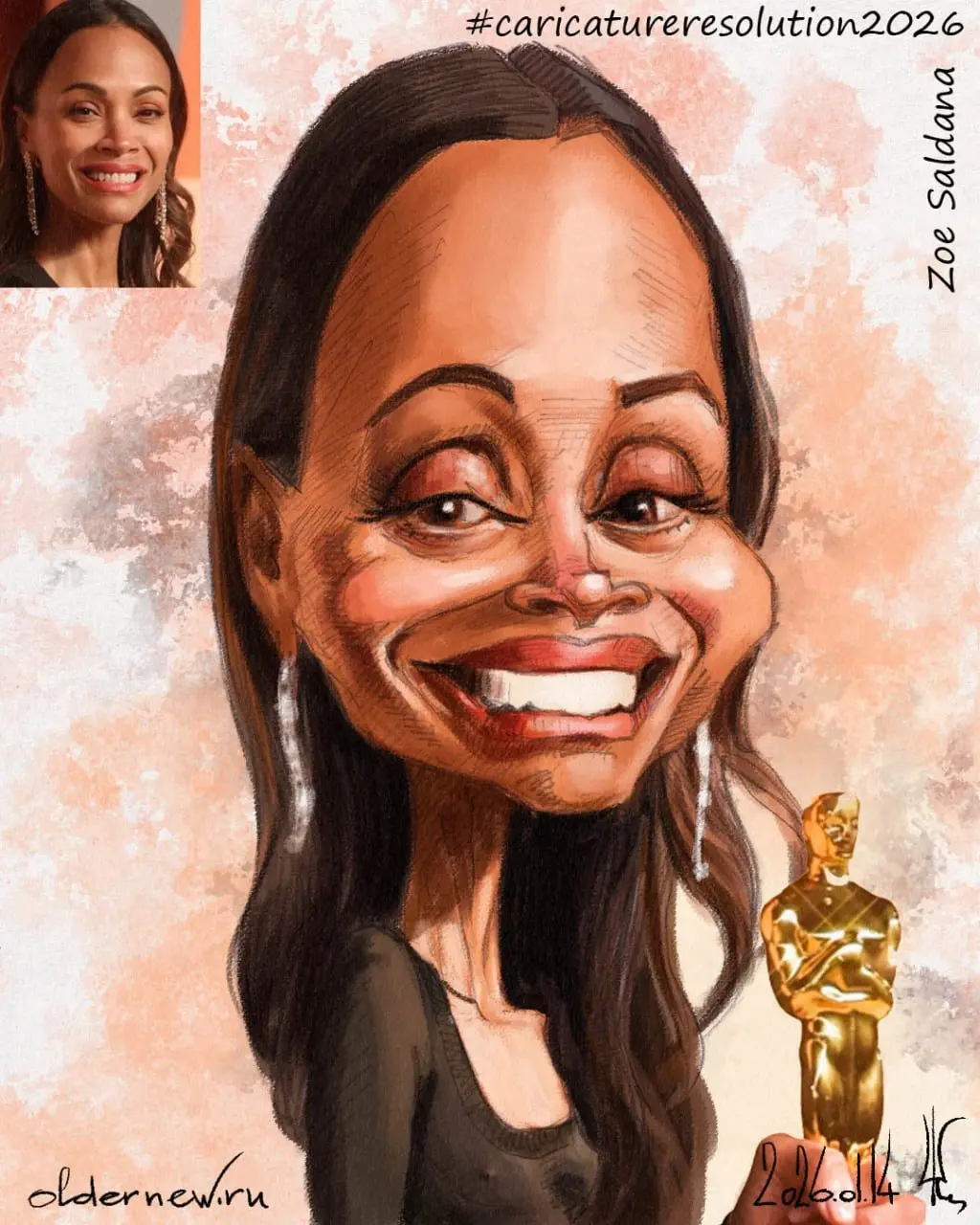 14 Zoe Saldana
Ежегодный январский вызов Международной ассоциации карикатуристов (ISCA)
#caricatureresolution2026 #crRosieODonnell | Сетка — социальная сеть от hh.ru