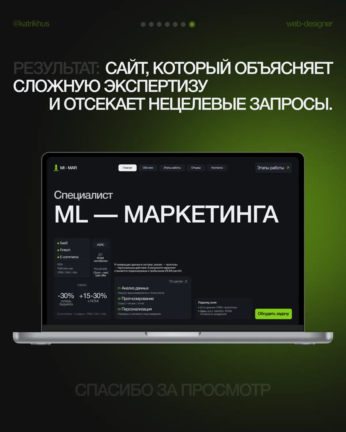 UX|UI кейс: лендинг для ML-маркетинга | Сетка — социальная сеть от hh.ru