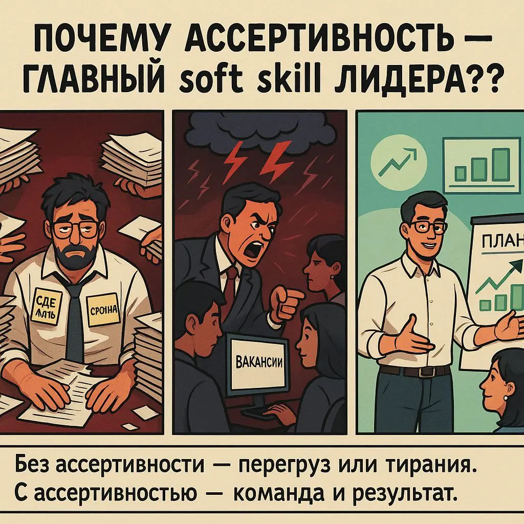 Почему ассертивность стала главным soft skill современного лидера
Многие руководители до сих пор путают уверенность с агрессией, ошибочно полагая, что "продавить" решение силой - это признак авторитет... | Сетка — социальная сеть от hh.ru