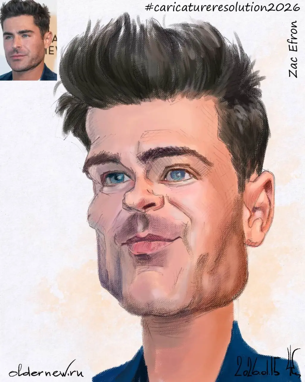 15 Zac Efron
Ежегодный январский вызов Международной ассоциации карикатуристов (ISCA)
#caricatureresolution2026 #crRosieODonnell | Сетка — социальная сеть от hh.ru