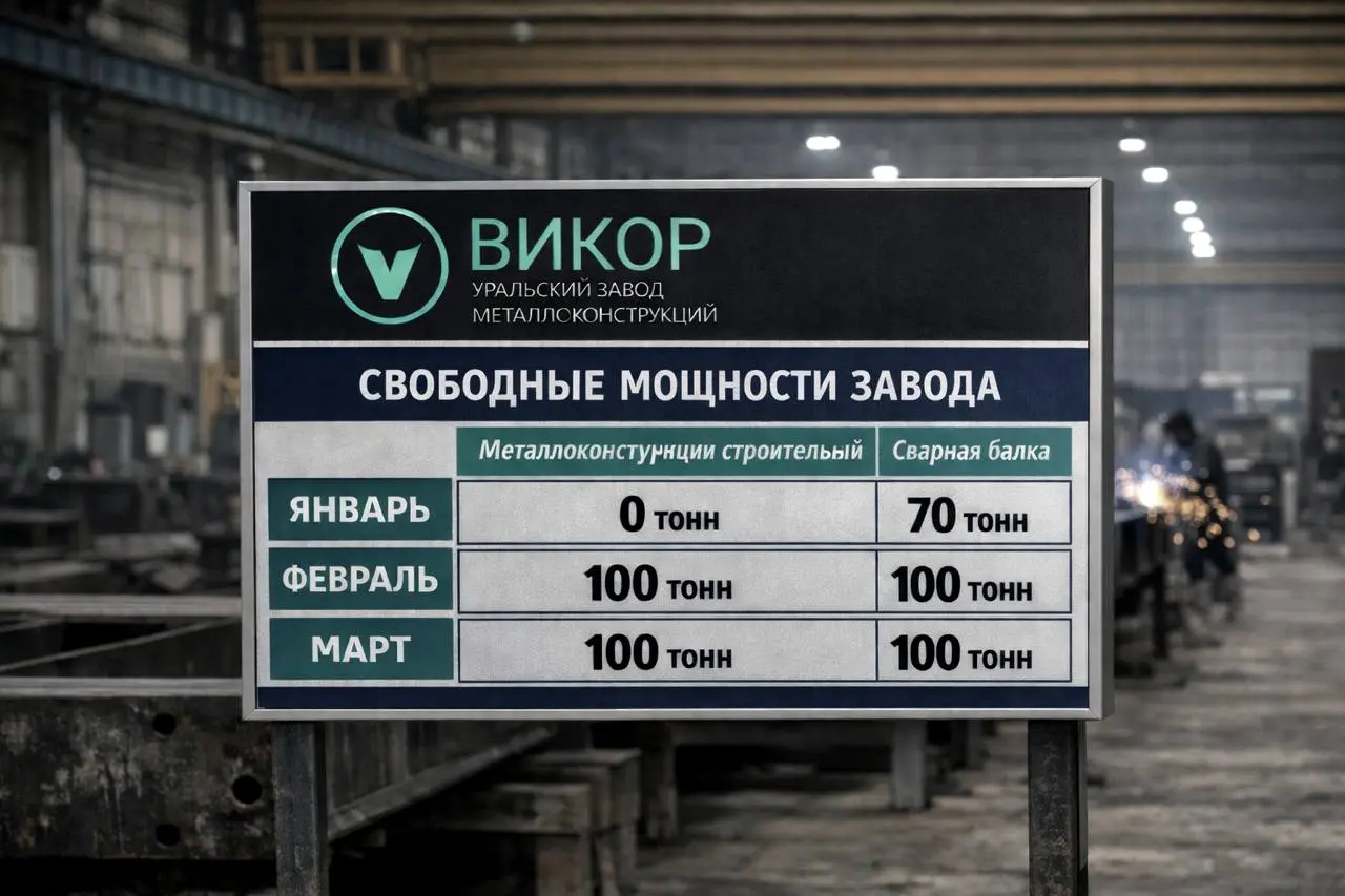 🏗️Свободные производственные мощности УЗМ ВИКОР
Мы открыты к новым заказам и предлагаем размещение металлоконструкций на нашем производстве | Сетка — социальная сеть от hh.ru