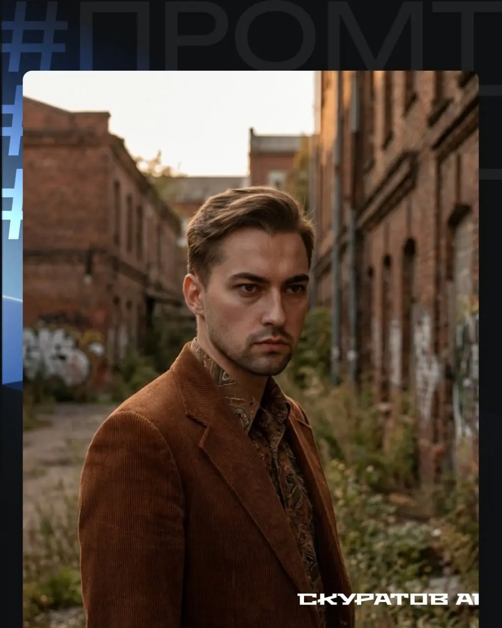 Винтажная редакционная фотография
Prompt:
Cinematic portrait of [subject], [background], soft ambient lighting, warm earthy tones, nostalgic 1970s wardrobe, reflective mood, gentle film grain texture,... | Сетка — социальная сеть от hh.ru